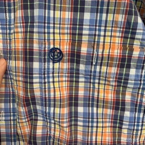 GEORGE STRAIT WRANGLER Cowboy Cut Button Up Shirt Light Green Blue White Large - Picture 3 of 5